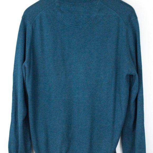 MASSIMO DUTTI Men Cotton Cashmere Zip Neck Knit Sweater Jumper Size L (40) US - Picture 7 of 8